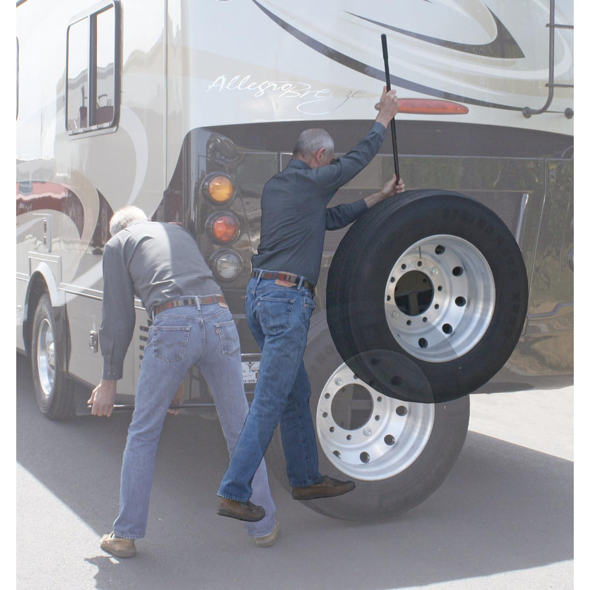 ROADMASTER 195225-S Roadmaster 195225-S Spare Tire Carrier with 2" Drop fits 2" Motorhome Receiver | for 16" - 24.5" Dually Wheels | 10,000 lbs Maximum Capacity | Fits All Lug Nut Patterns
