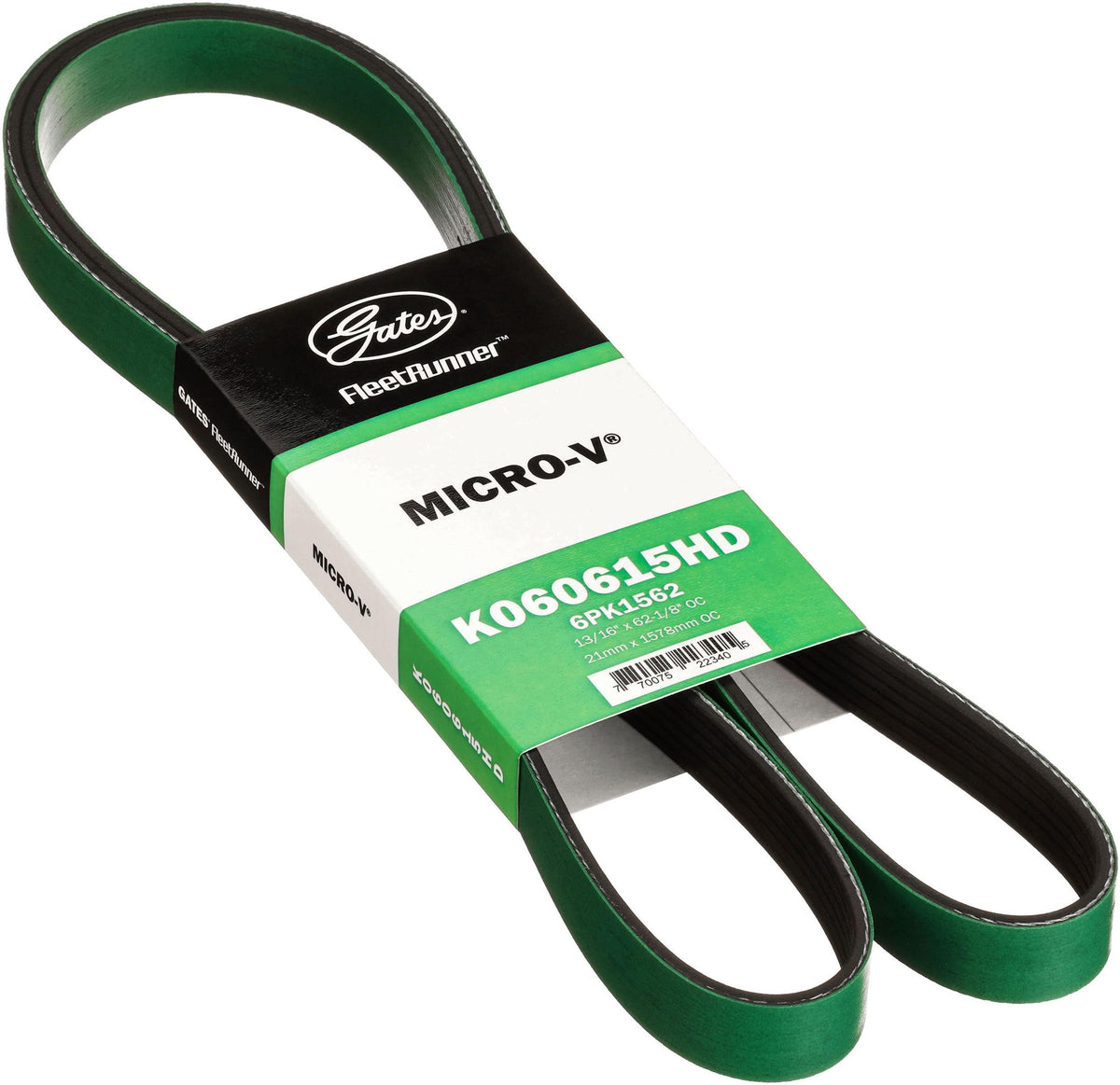 Gates K060615HD FleetRunner Micro-V Serpentine Drive Belt