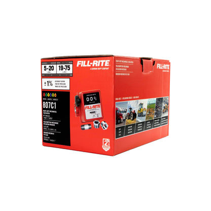 FILL RITE 807C1 Fill-Rite 807C1 1" 5-20 GPM 3 Wheel Mechanical Meter, Aluminum, Fuel Transfer Gallon Meter