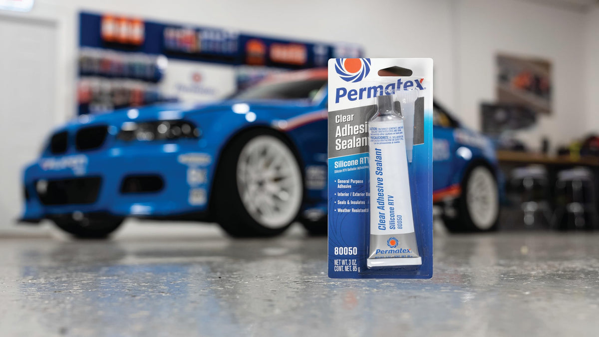 PERMATEX 80050 Permatex 80050 Clear RTV Silicone Adhesive Sealant, 3 oz