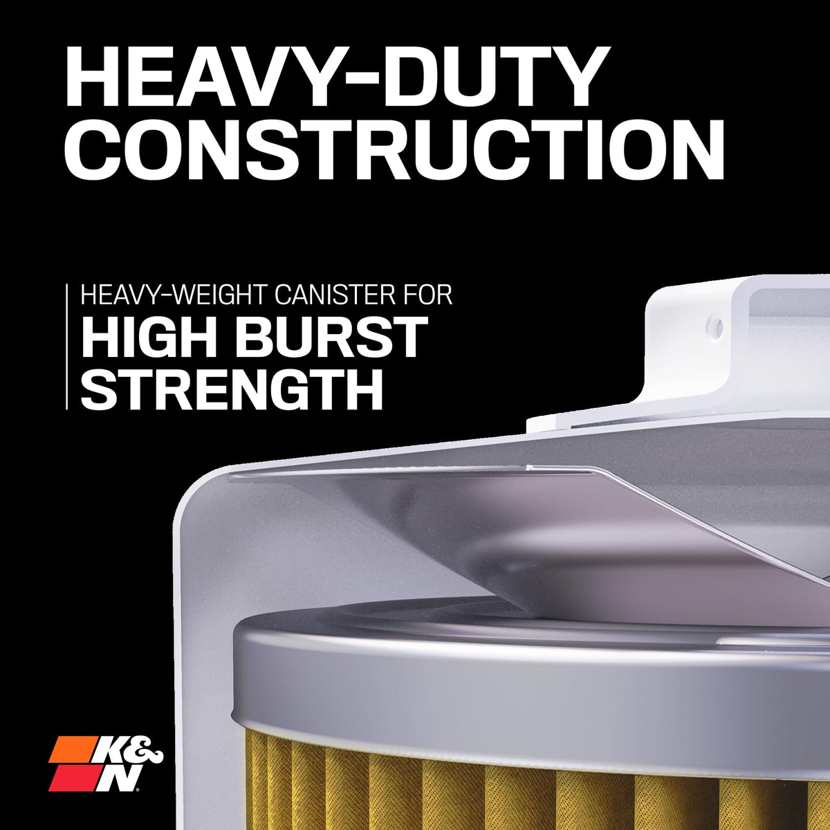 K&N FILTER HP-1001 K&N Oil Filter: 20,000 Mile Engine Protection with Wrench Off Nut, HP-1001