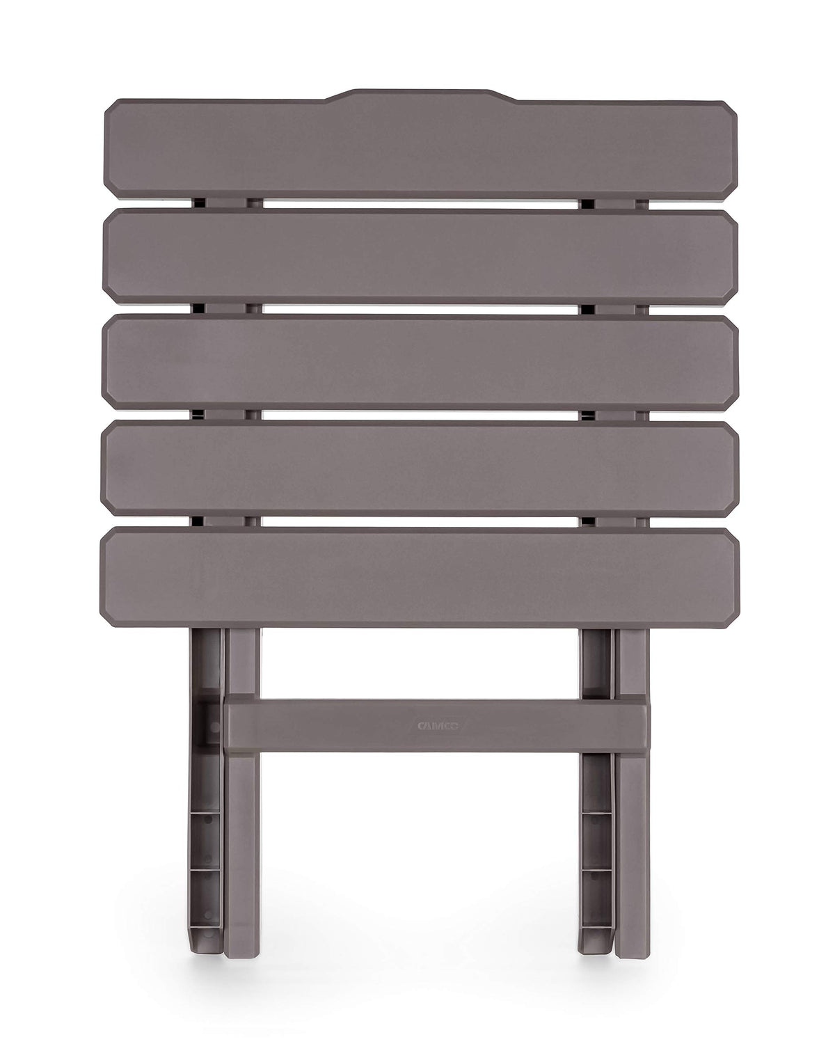 CAMCO 51887 Camco Adirondack Style Folding Plastic Large Table with Footrest Design and Easy to Setup Construction for Indoor or Outdoor Use, Taupe