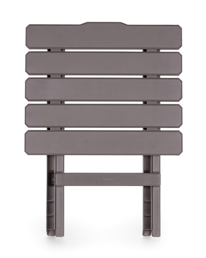 CAMCO 51887 Camco Adirondack Style Folding Plastic Large Table with Footrest Design and Easy to Setup Construction for Indoor or Outdoor Use, Taupe