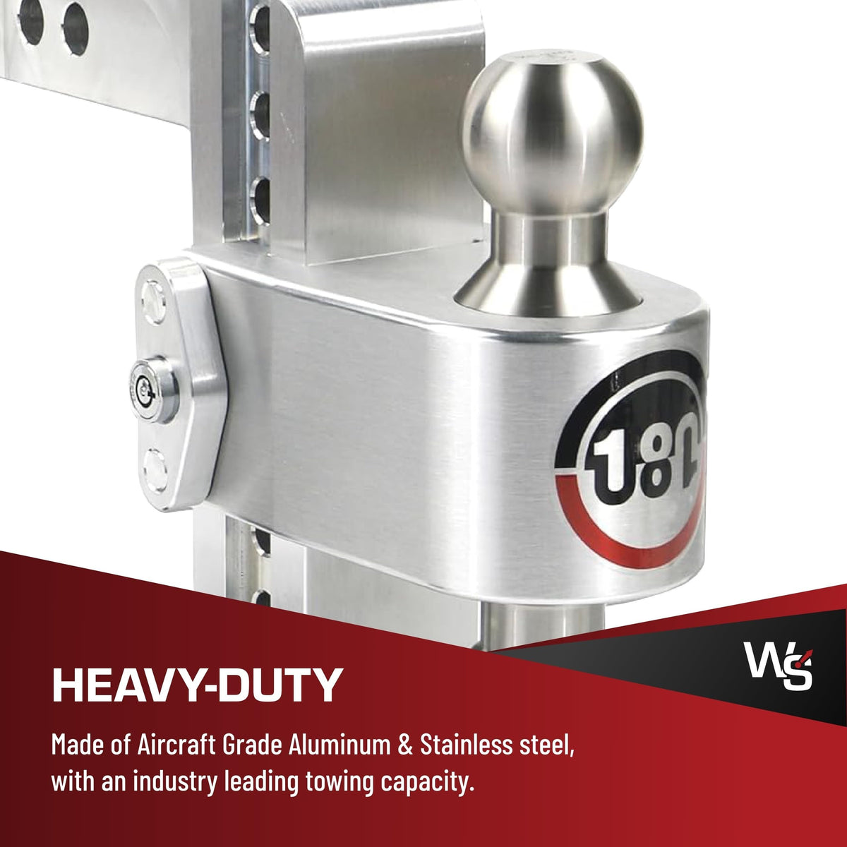WEIGH SAFE LTB6-2 Weigh Safe Adjustable Trailer Hitch Ball Mount - 6" Adjustable Drop Hitch for 2" Receiver - Premium Heavy Duty Aluminum Trailer Tow Hitch w/ Stainless Steel Tow Balls (2" & 2 5/16") - 12,500 lbs GTW