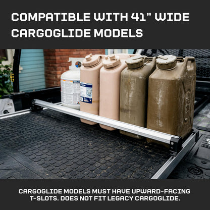 CARGOGLIDE C0052-BAR41-ALM Cross Bar Kit for 41" CargoGlide | Includes 1 Cross Bar and 1 Footer Kit | for Midsize Truck Only