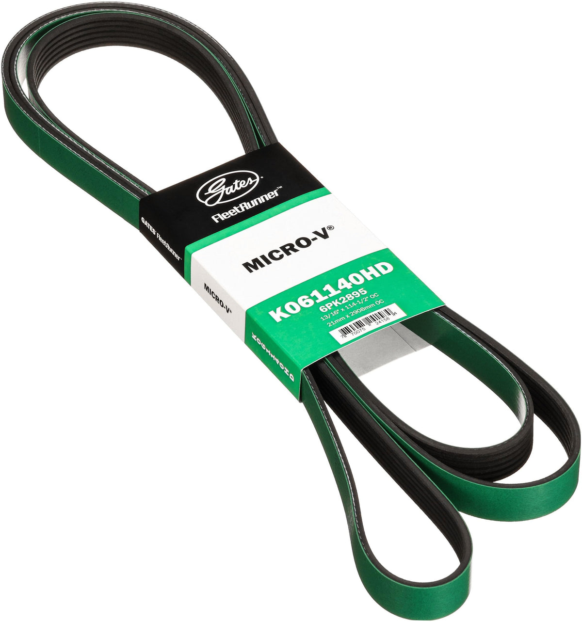 Gates K061140HD FleetRunner Micro-V Serpentine Drive Belt