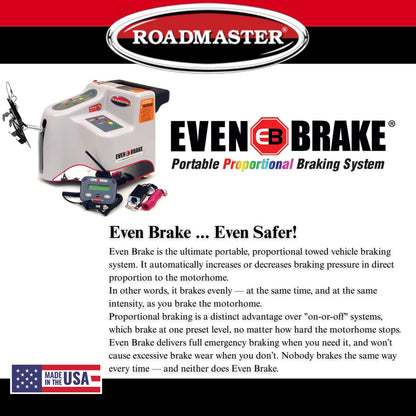 ROADMASTER 9400 Roadmaster 9400 Even Brake Support Braking System with LED Monitor and Breakaway Emergency Braking System fits Any Towed Vehicle | Easy Installation | Completely Portable | Made in the USA