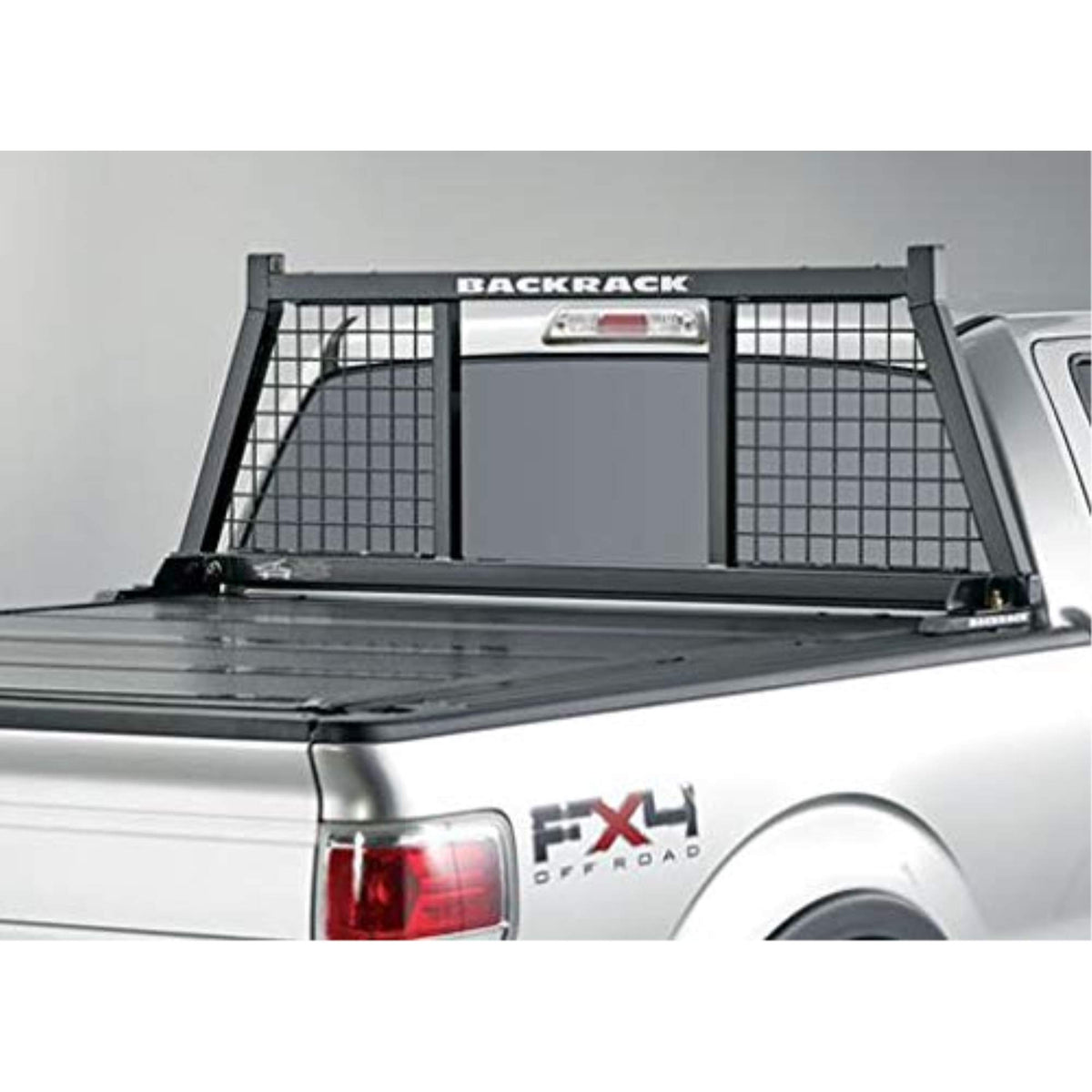 BACKRACK 148SM RealTruck BACKRACK Half Safety Rack Frame Only | Black, No Drill | 148SM | 2001-2025 Chevrolet/GMC Silverado/Sierra 2500/3500HD; 2017-2025 Dodge RAM 1500/2500/3500; 2004-2025 Nissan Titan & Others