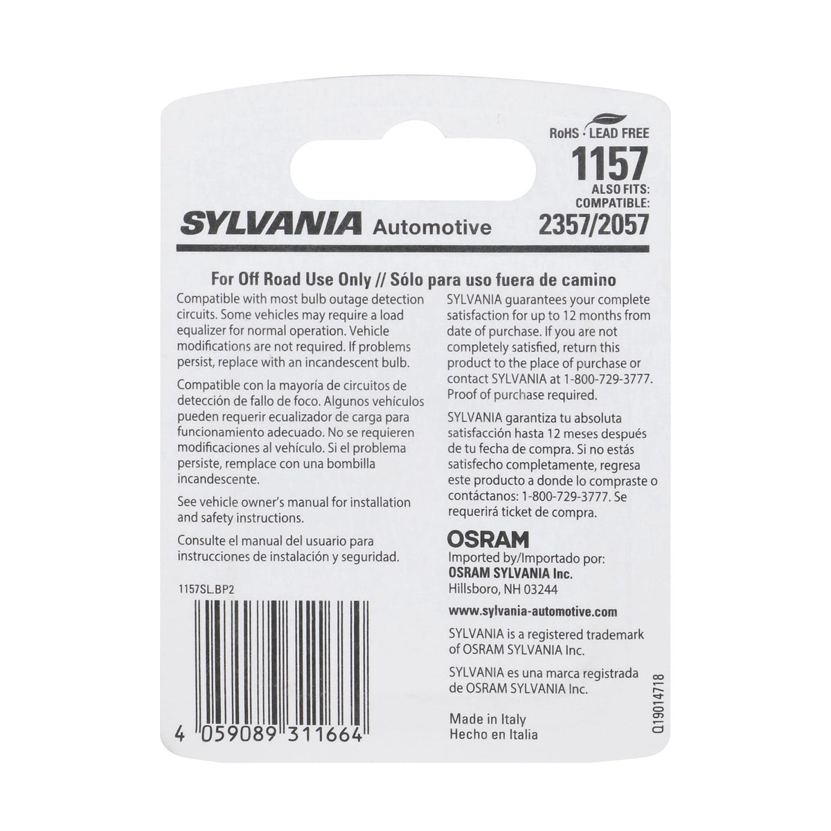 SYLVANIA 31064 SYLVANIA 1157 LED White Automotive Mini Bulb, 2 Bulbs