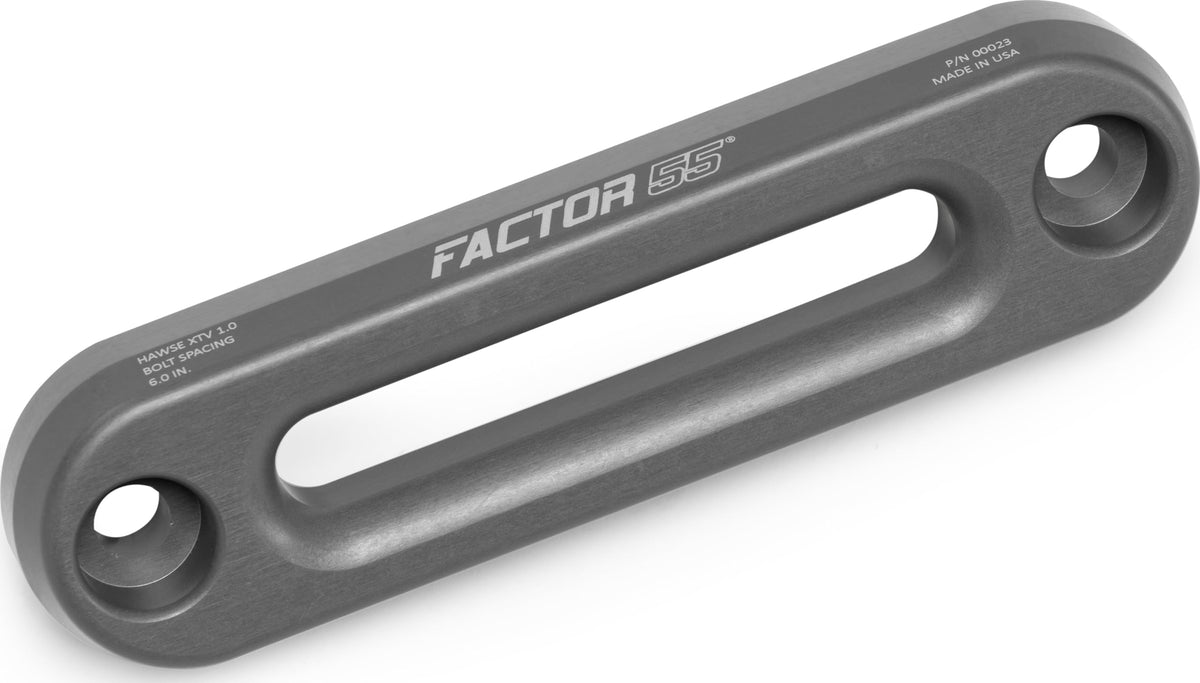 FACTOR 55 00023 Factor 55 Hawse XTV Fairlead for Synthetic Winch Rope, 1.0" Thickness and 6" Mounting Bolt Spacing - Gray