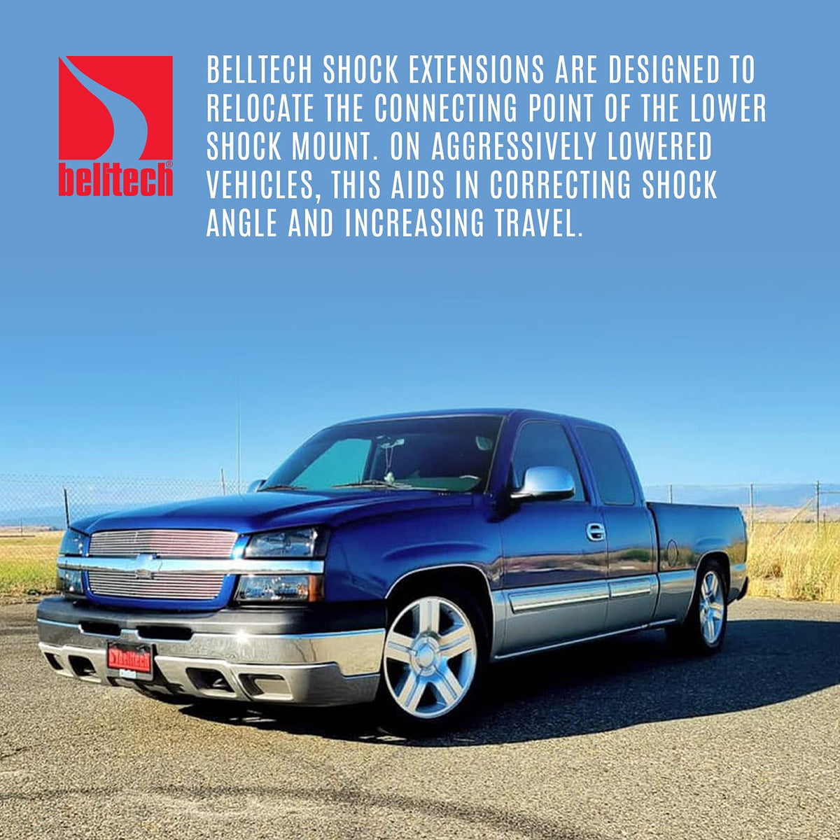 BELLTECH 6654 Belltech 6654 Lower Shock Extension Kit fits 99-06 Silverado Sierra 1500 all cabs