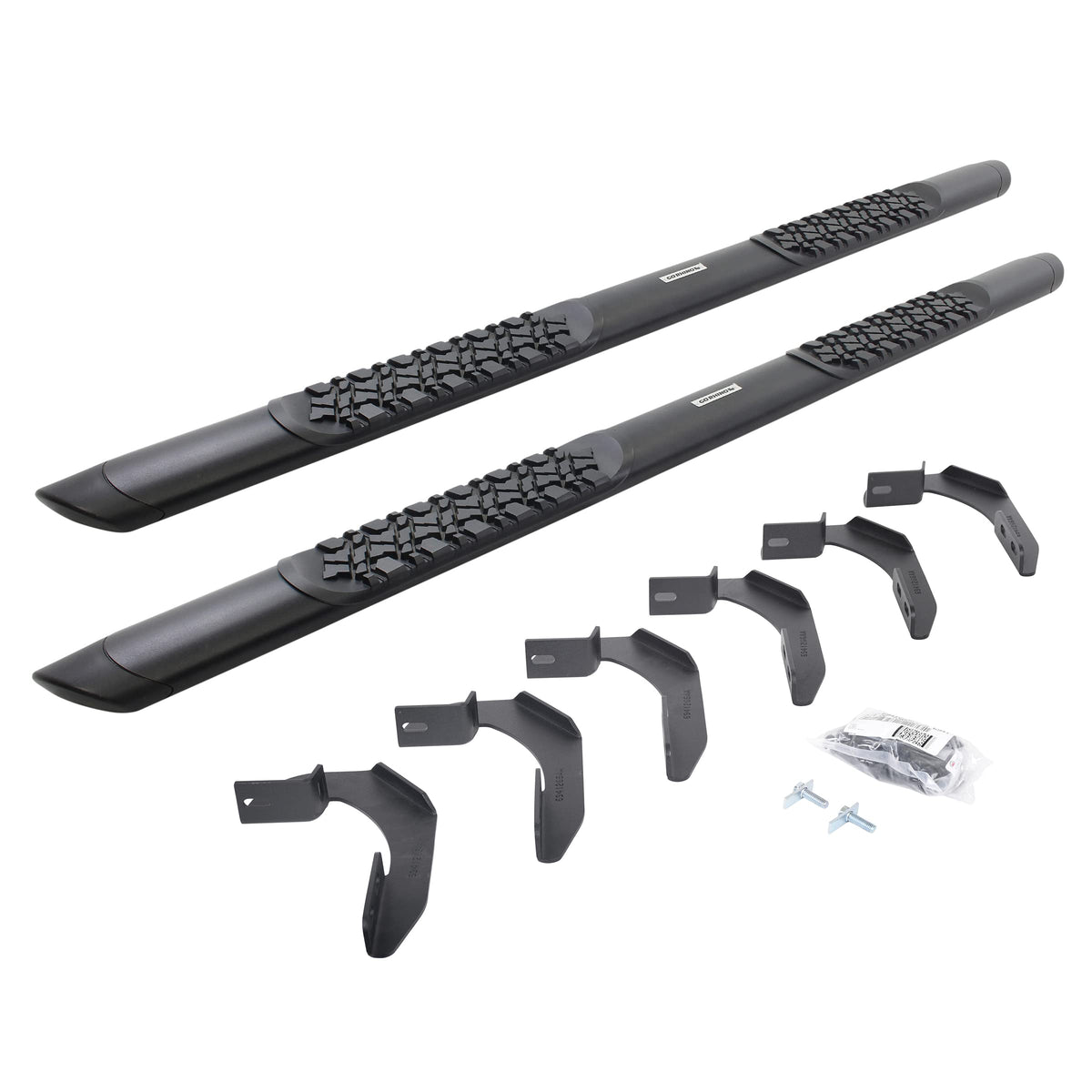 GO RHINO V3412680T Go Rhino V-Series V3 5" Side Steps & Mounting Brackets | Aluminium, Textured Black | V3412680T | Fits 2004-2014 Ford F-150 Super Cab Pickup