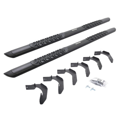 GO RHINO V3412680T Go Rhino V-Series V3 5" Side Steps & Mounting Brackets | Aluminium, Textured Black | V3412680T | Fits 2004-2014 Ford F-150 Super Cab Pickup