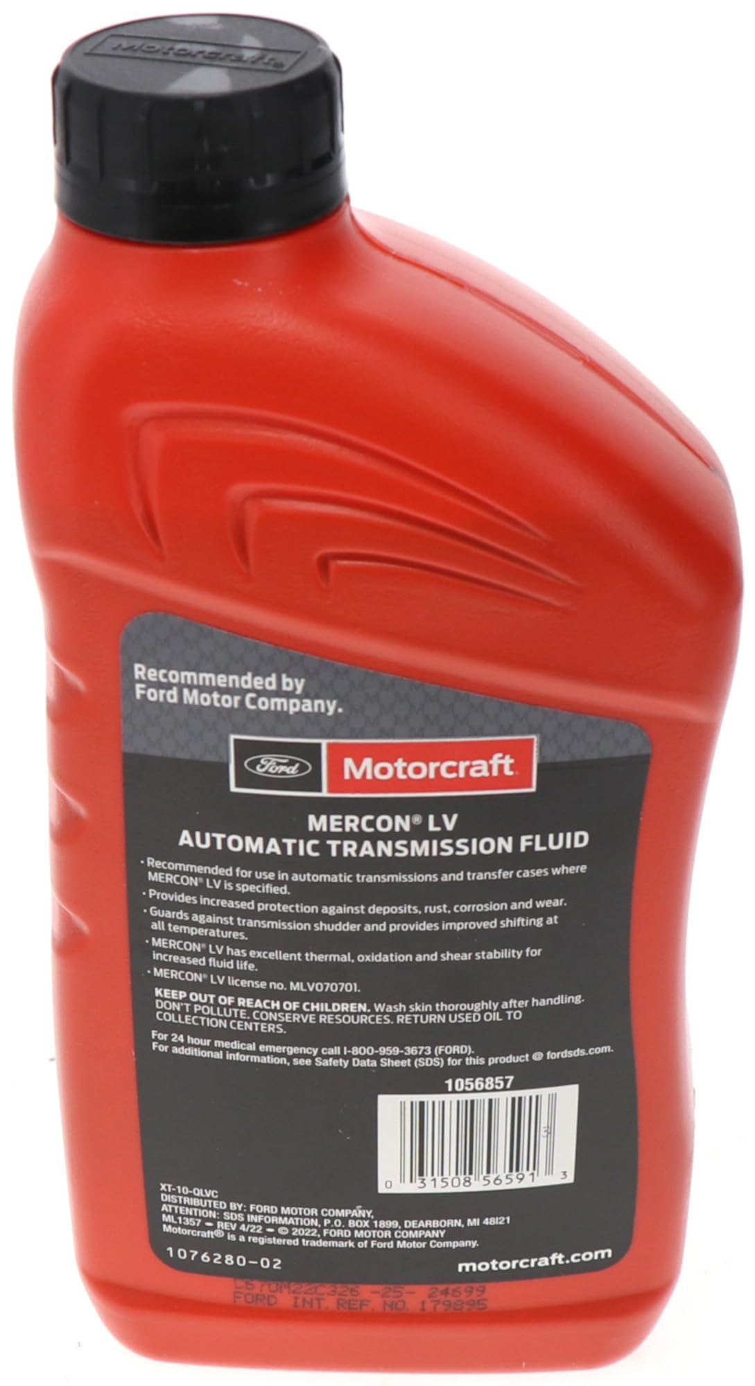 Motorcraft XT10QLVC Mercon Lv Automatic Transmission Fluid (1Qt