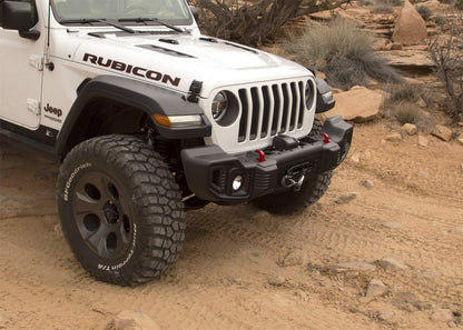 RUGGED RIDGE 11543.16 Rugged Ridge Spartacus Bumper Winch Plate | Textured Satin Black, Steel | 11543.16 | Fits Spartacus JL/JT Bumper from