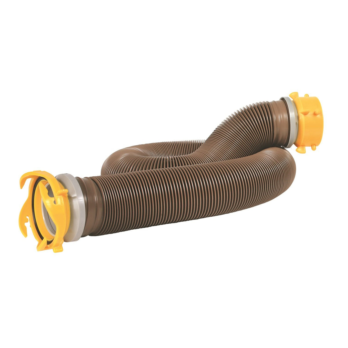 CAMCO 39623 Camco 39623 Revolution 10' Sewer Hose Extension - Heavy Duty Design with Pre- Attached Swivel Lug and Bayonet Fittings, Easy to Use and Compresses for Simple Storage, Brown