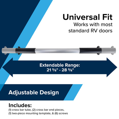 CAMCO 42183 Camco RV Screen Door Cross Bar - Adjusts from 21-5/8 to 28-5/8 Inches