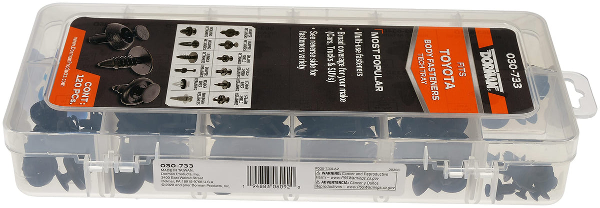 Dorman 030-733 Fastener Tech Tray, 120 Piece Universal Fit