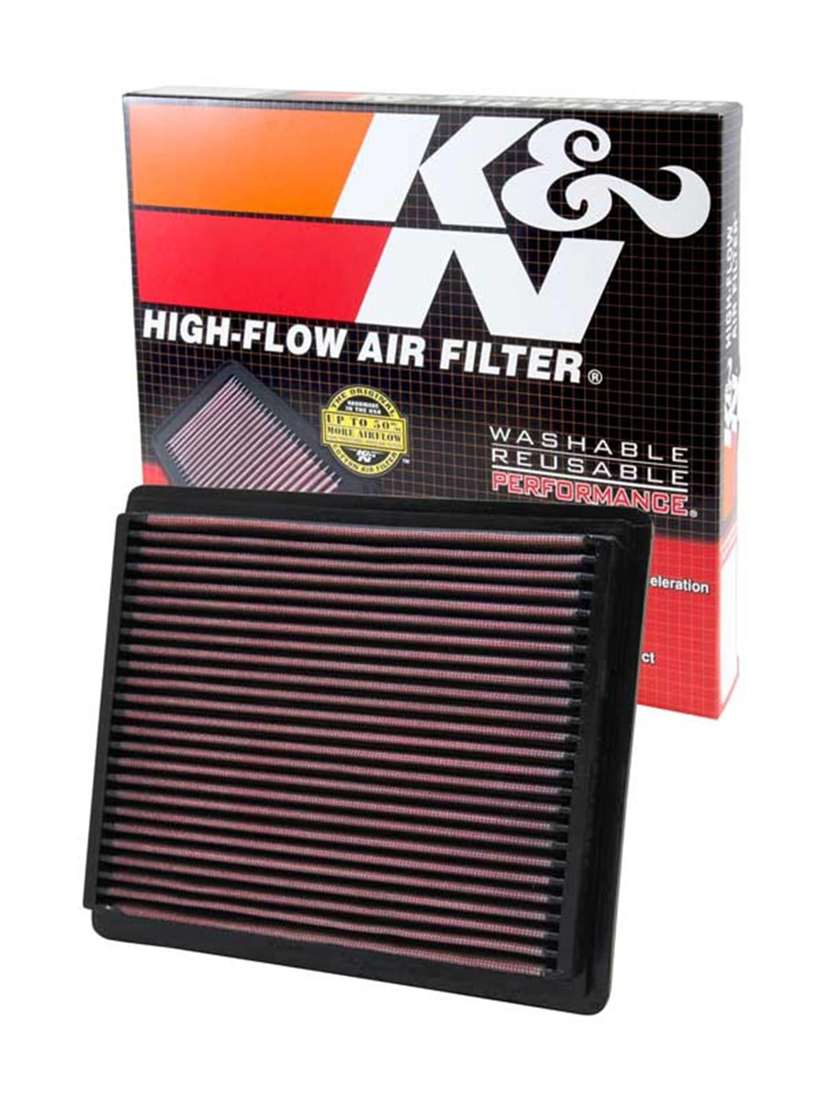 K&N FILTER 33-2106-1 K&N High-Flow Original Lifetime Engine Air Filter: Increase Power: Premium, Washable: Compatible with 1997-2009 FORD/Mazda/Mercury: Explorer, Ranger, B2300, B2500, B3000, Mountaineer, 33-2106-1