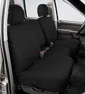 Covercraft Polycotton Custom Seat Covers — Fits 2011-2014 Ford F-150 — 1st Row 40/20/40 Bench Seat, Charcoal