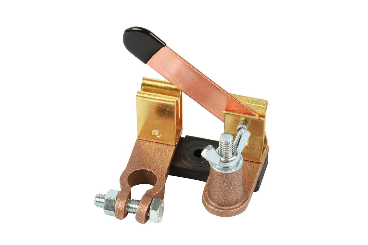WIRTHCO 20148 Battery Doctor WirthCo Top Post Battery Disconnect Knife Switch, Low Vertical, 5/8 in Post with 5/16-18 Stud and Wing Nut, 250 Amp 12V, 3 x 4 x 2-1/4 in, Made in USA (20148)