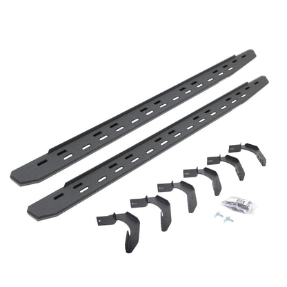 GO RHINO 69612680ST Go Rhino RB30 Slim Running Boards & Brackets – Galvanized Steel, Protective Bedliner Coating – 69612680ST – Fits 2004-2014 Ford F-150 Super Cab Pickup