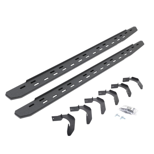 GO RHINO 69612680ST Go Rhino RB30 Slim Running Boards & Brackets – Galvanized Steel, Protective Bedliner Coating – 69612680ST – Fits 2004-2014 Ford F-150 Super Cab Pickup