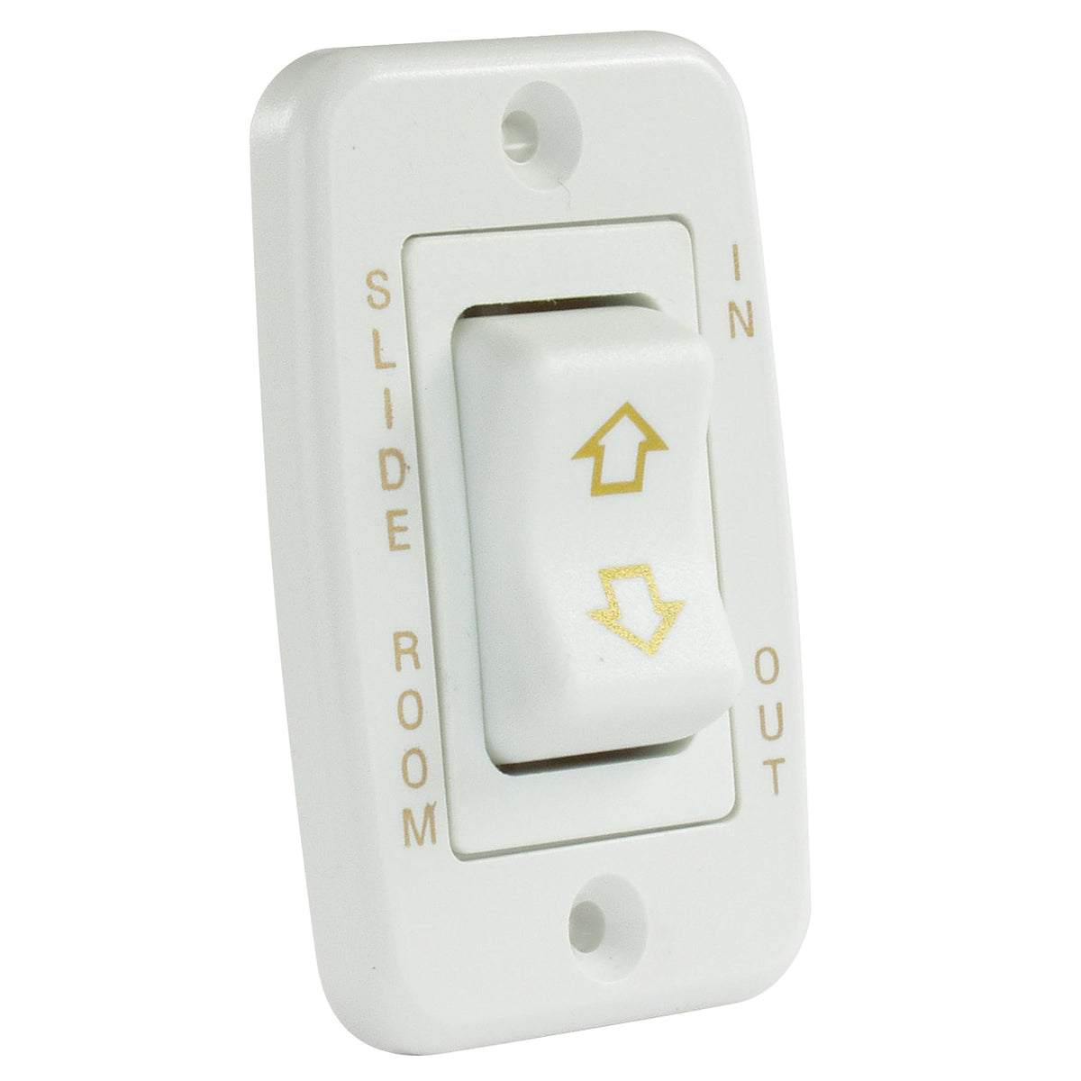 JR PRODUCTS 12345 JR Products 12345 White Low Profile Slide-Out Switch with Bezel