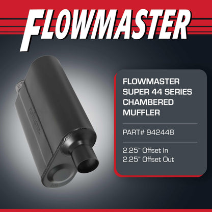 FLOWMASTER 942448 Flowmaster Super 44 Series Chambered Muffler – 2.25" Offset In/Offset Out