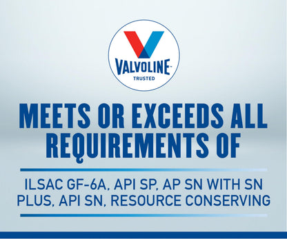VALVOLINE 898664 Valvoline Hybrid Vehicle 0W-20 Full Synthetic Motor Oil 5 Quart