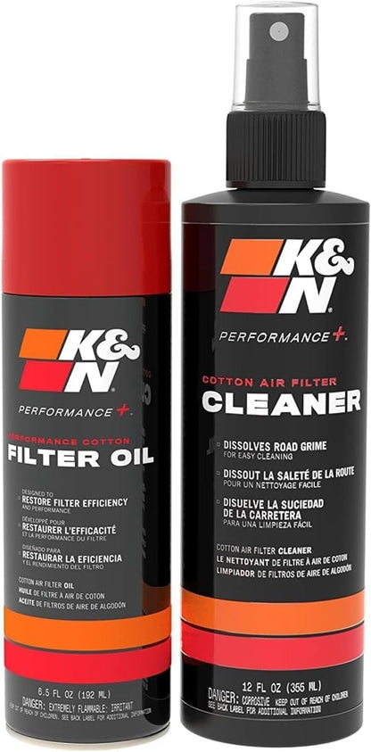 K&N FILTER 99-5000 K&N Air Filter Cleaning Kit: Aerosol Filter Cleaner and Oil Kit; Restores Engine Air Filter Performance; Service Kit-99-5000, Multi