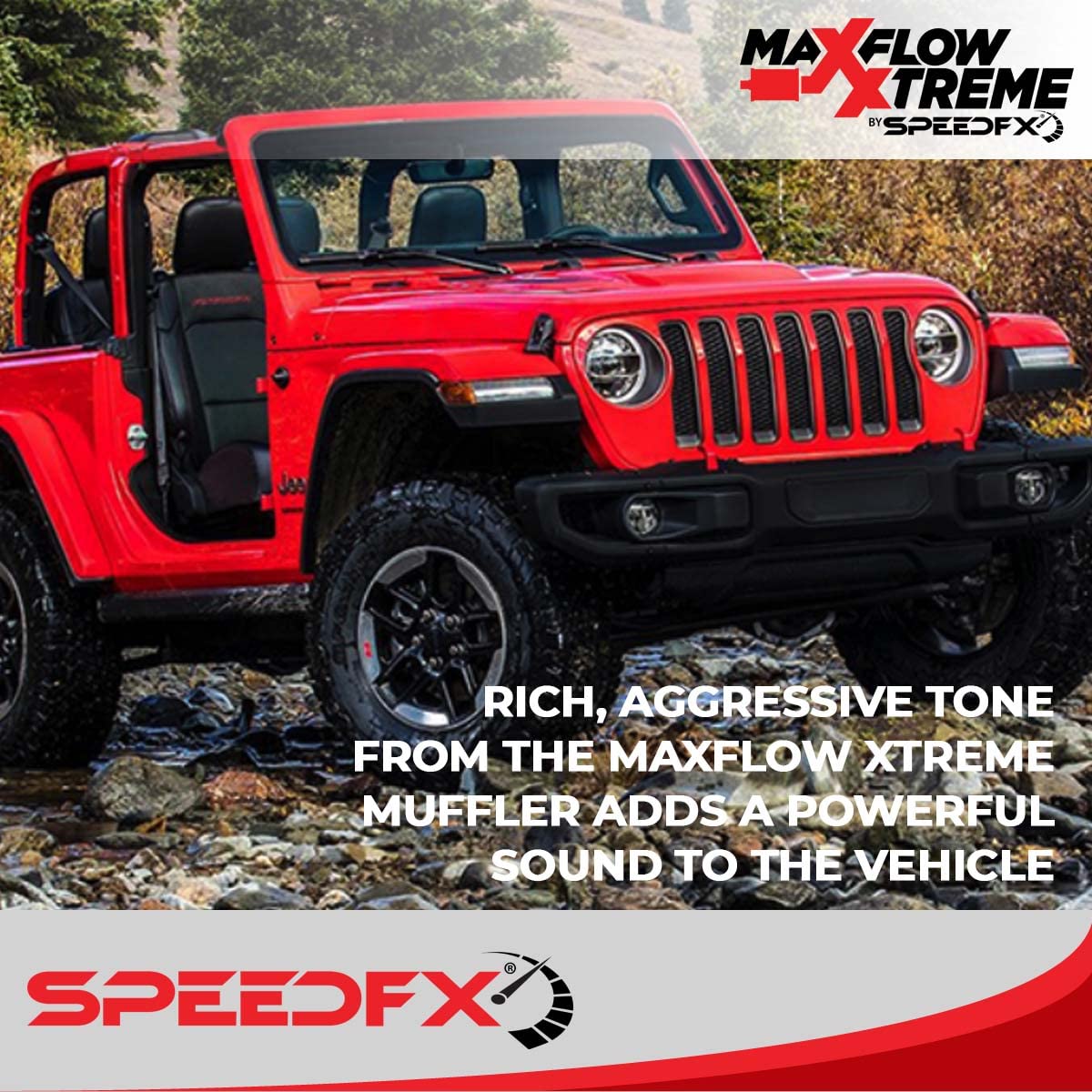SPEEDFX 50600 MaxFlow Xtreme Axle Back Performance Exhaust System Jeep Wrangler JK 2012-2018