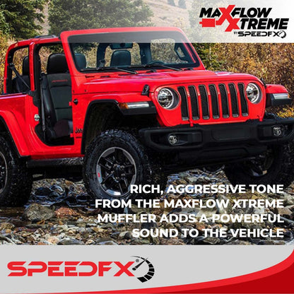 SPEEDFX 50600 MaxFlow Xtreme Axle Back Performance Exhaust System Jeep Wrangler JK 2012-2018