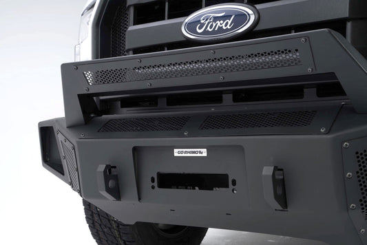 GO RHINO 26573T Go Rhino BR5.5 / BR6 Light Mount Bar | Mild Steel, Textured Black | 26573T | Fits Go Rhino BR6 Front Bumper (24131T)