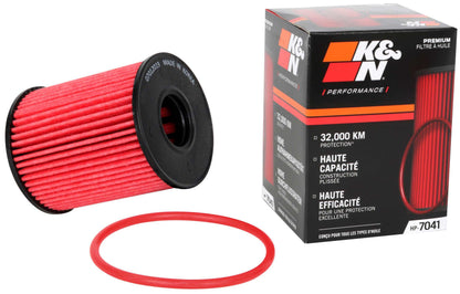 K&N FILTER HP-7041 K&N Oil Filter: 20,000 Mile Engine Protection, High Efficiency, HP-7041