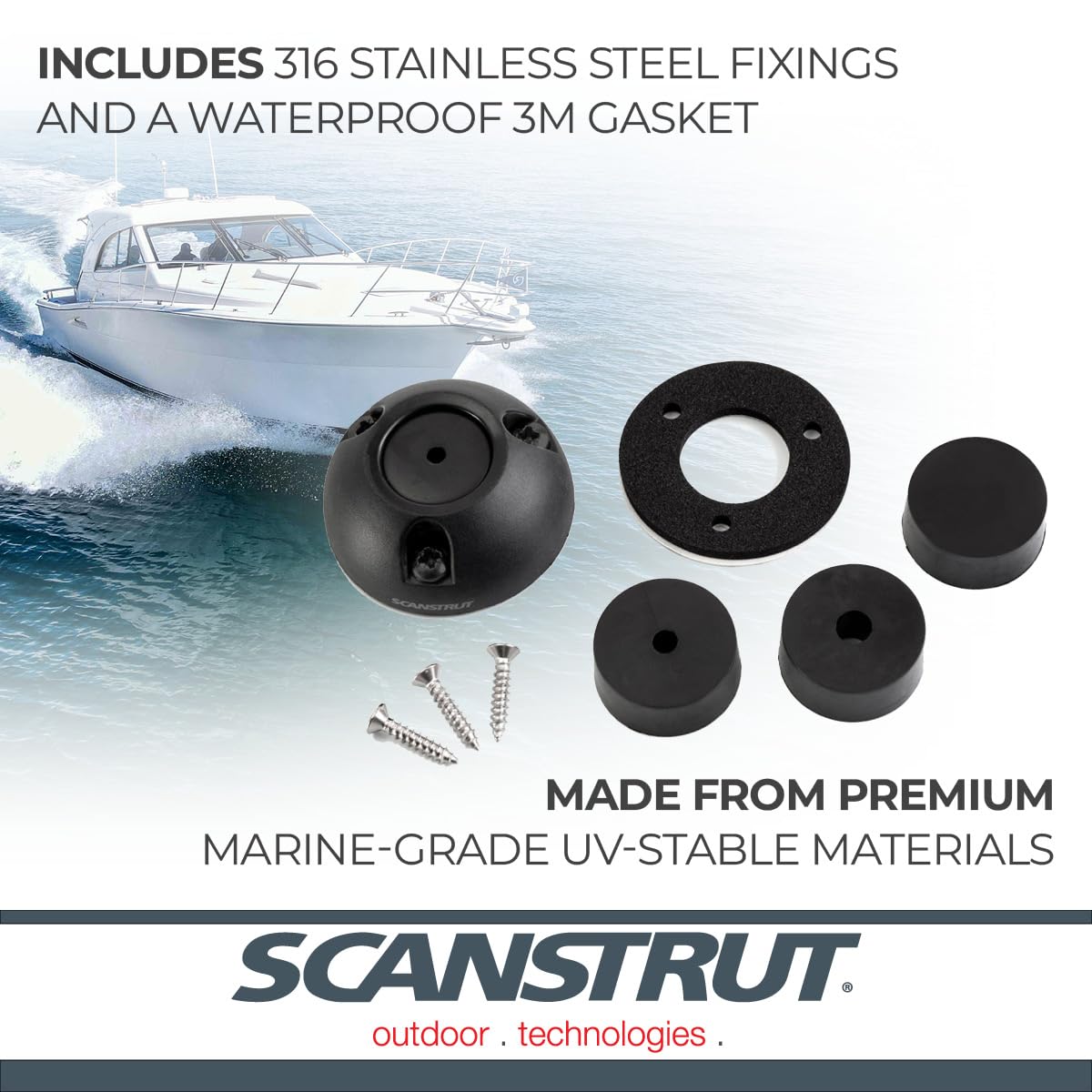 SCANSTRUT DS21B-P-BLK Scanstrut DS21B-P-BLK Cable Seal for Connectors Up to 21mm, Cables 9-14mm - Black