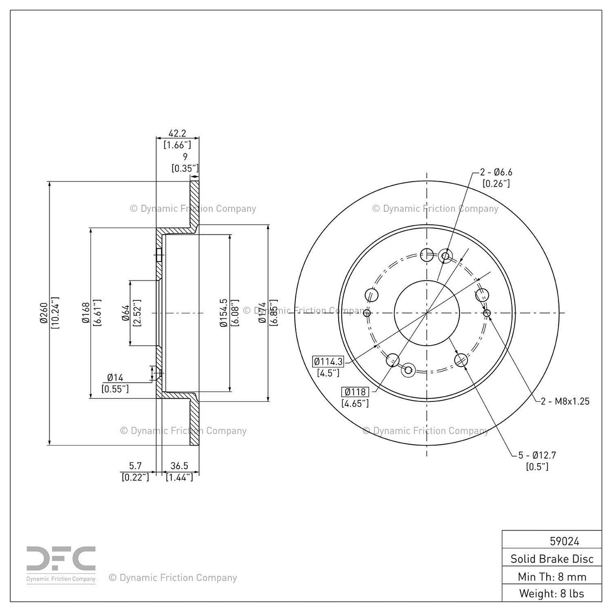 Dynamic Friction 604-59024 Rear Brake Rotor