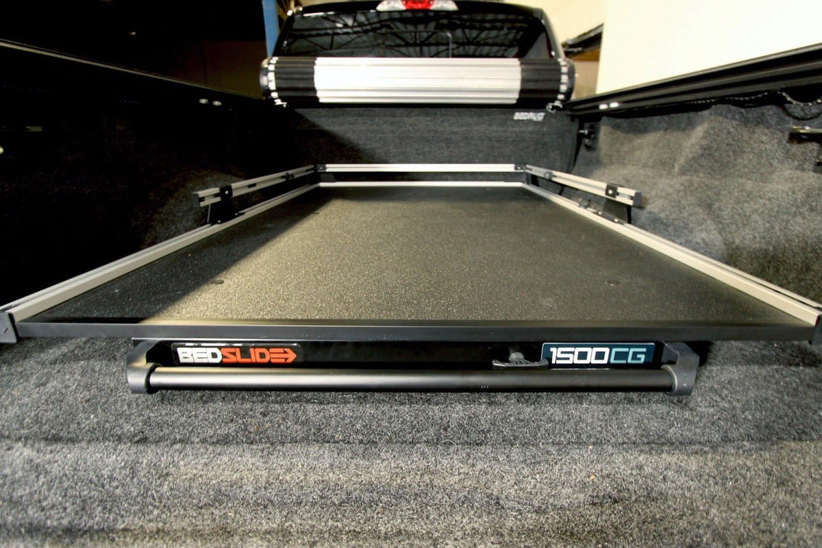 Bedslide 15-6848-CG Bedslide 1500 Contractor Sliding Truck Bed Organizer, 65 x 48-Inch, Capacity 1500 lbs., Truck Bed Storage Tray, Black