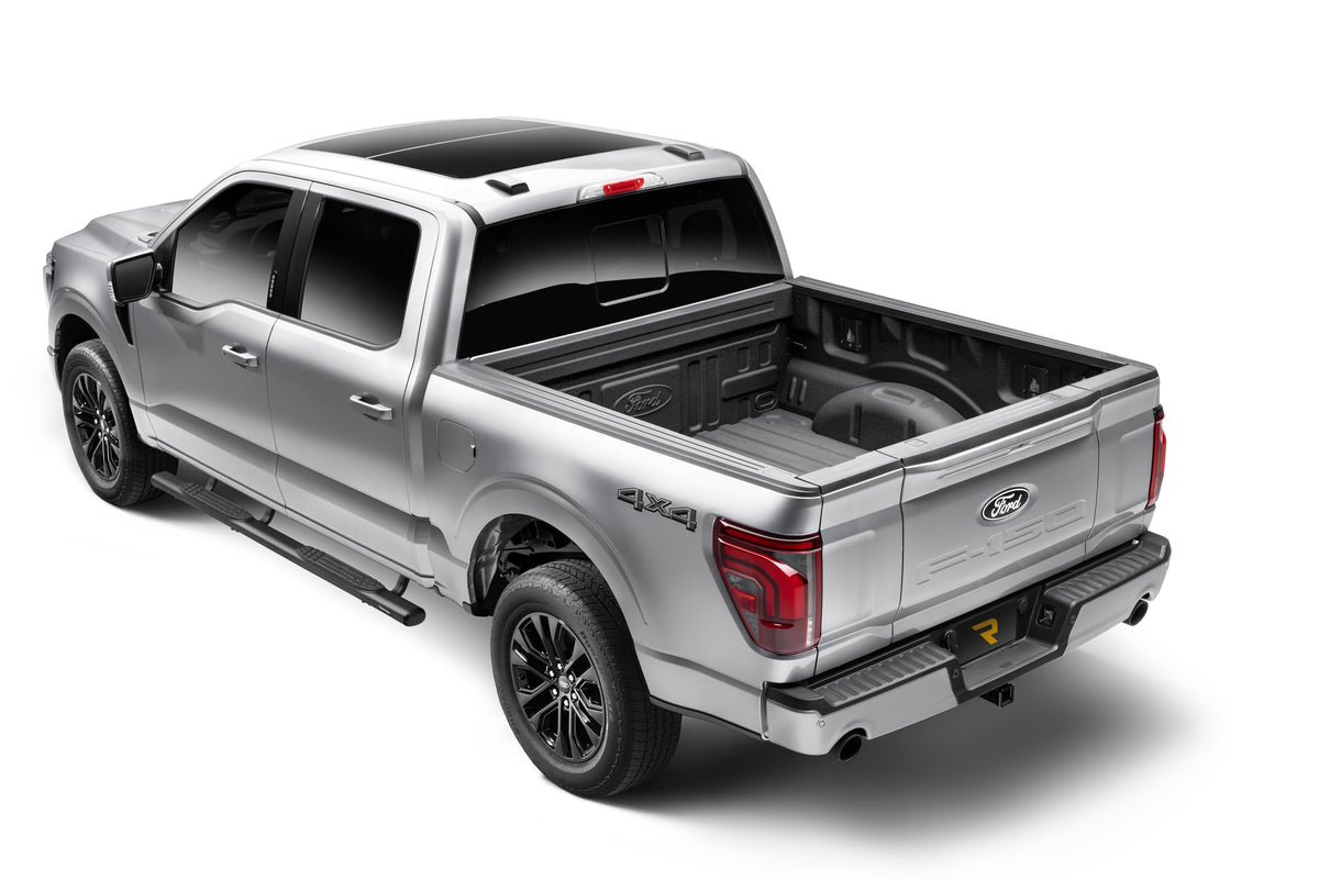 GO RHINO 104415587T Go Rhino 4" Oval 1000 Series Sidesteps & Brackets | Galvanized Steel, Textured Black | 104415587T | Fits 2015-2024 Ford F-150 Super Crew; 2017-2024 F-150 Raptor Super Crew & Others (See Description)