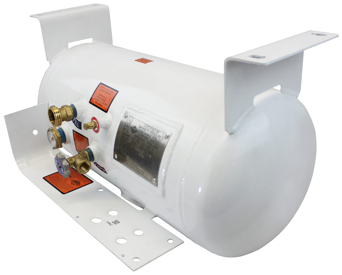 FLAME KING YSN122LB Flame King YSN122 12.2 Gallon RV, Van Or Trailer Horizontal ASME RV Propane Tank Cylinder, 12" x 28"