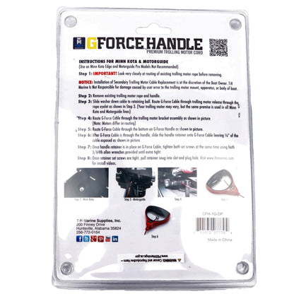 T-H MARINE GFH-1G-DP T-H Marine G-Force Handle - Heavy-Duty Trolling Motor Replacement with Cushioned Grip, Reliable Lift and Release System, Durable Nylon Jacketed Cable for Serious Anglers - Black