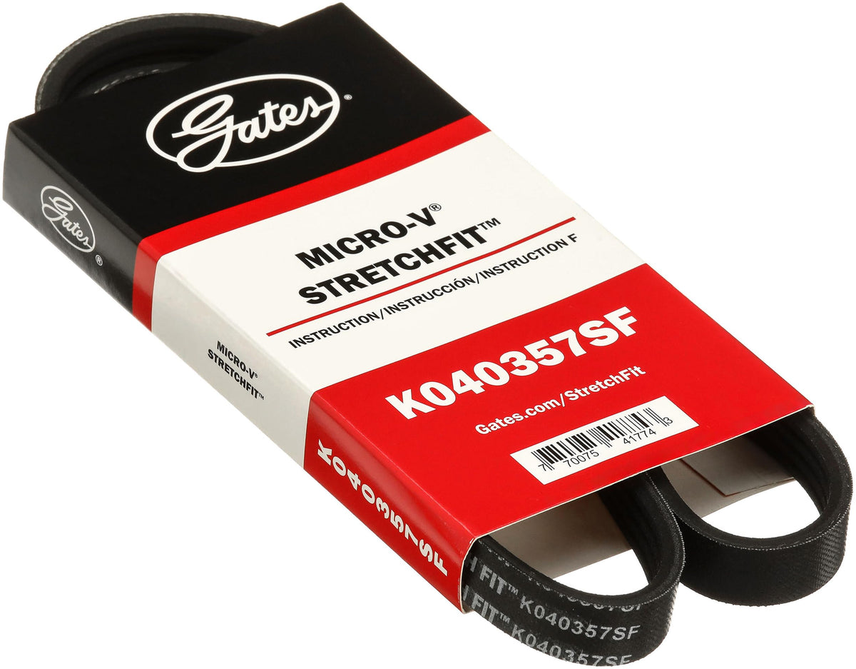 Gates K040357SF Stretch Fit Micro V Serpentine Drive Belt