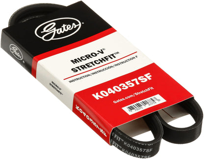 Gates K040357SF Stretch Fit Micro V Serpentine Drive Belt