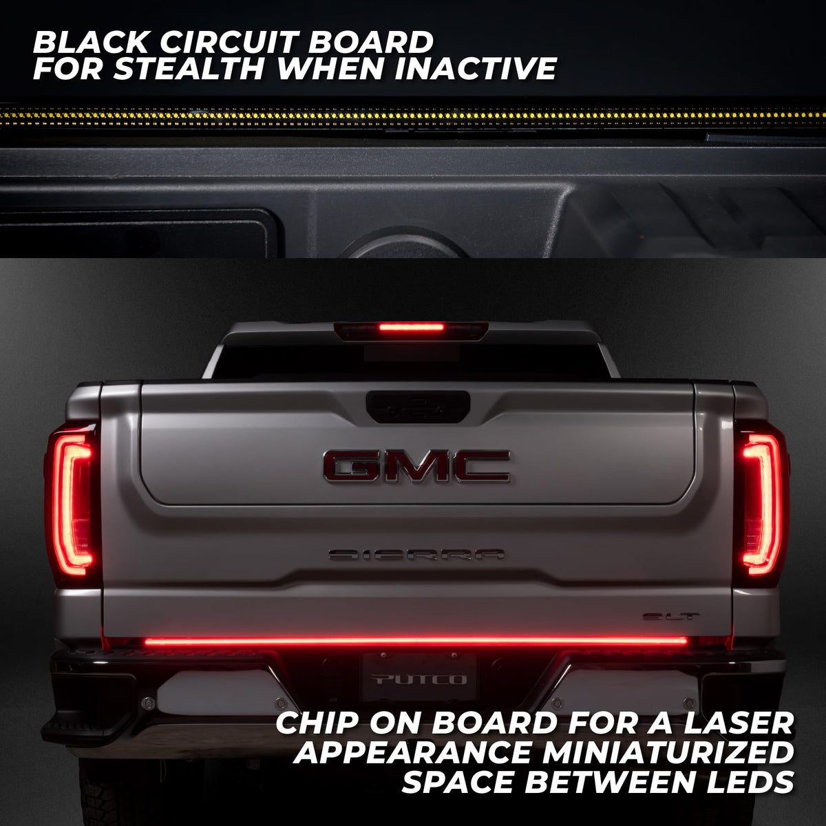 Putco 9201018-04 Putco 18" Pair Blade LED Tailgate Light Bar Red/White LEDs & Plug-N-Play Quick Connect Harness - Fits Jeep Wrangler 2007-2027 / Ram Truck 2019-2024