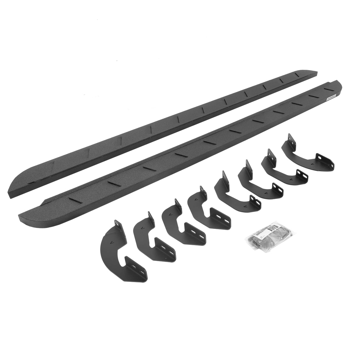GO RHINO 63441687ST Go Rhino RB10 Slim Running Boards & Brackets | Galvanized Steel, Protective Bedliner Coating | 63441687ST | Fits 2007-2021 Toyota Tundra Crew Max Pickup