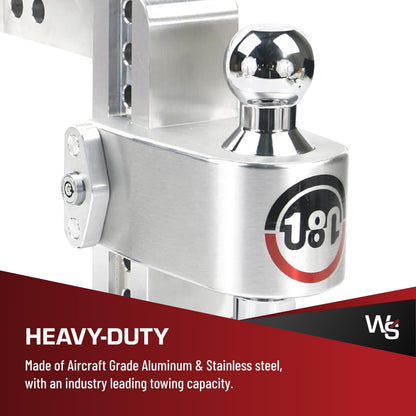 WEIGH SAFE CTB6-2 Weigh Safe Trailer Hitch Ball Mount, 6" Drop, 2" Receiver, Chrome Balls