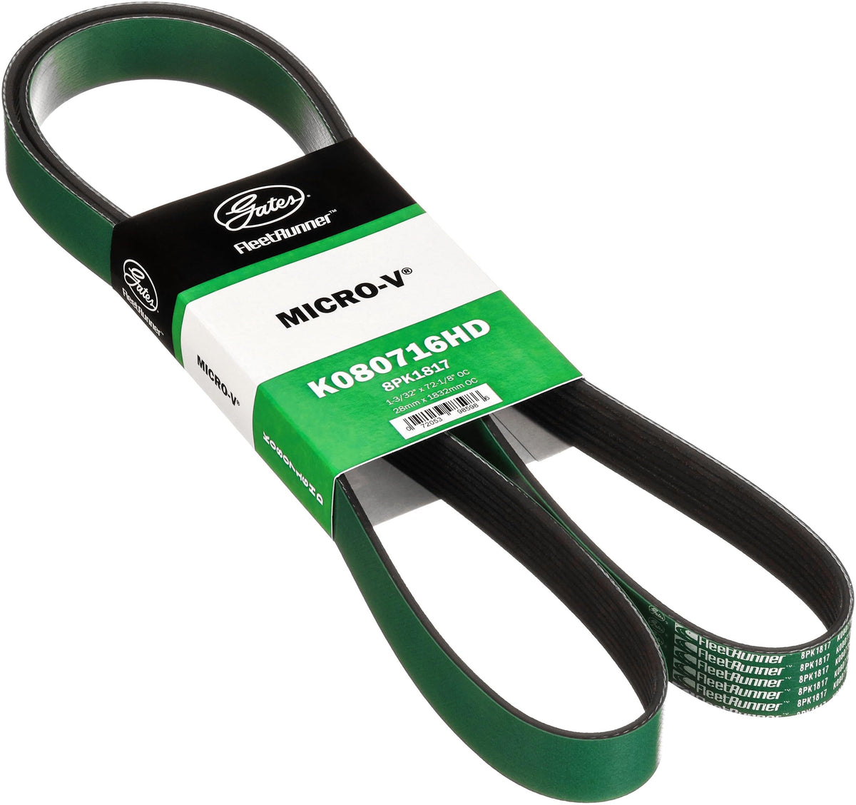 Gates K080716HD FleetRunner Micro-V Serpentine Drive Belt