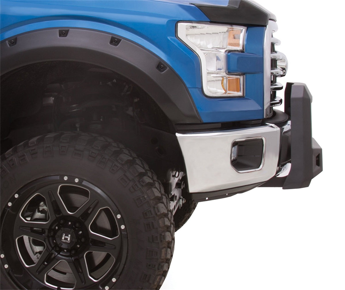 LUND 86521207 RealTruck Lund 86521207 Revolution Black Steel Bull Bar with Integrated LED Light Bar for 2011-2016 Ford F-250, F-350, F-450, F-550 Super Duty