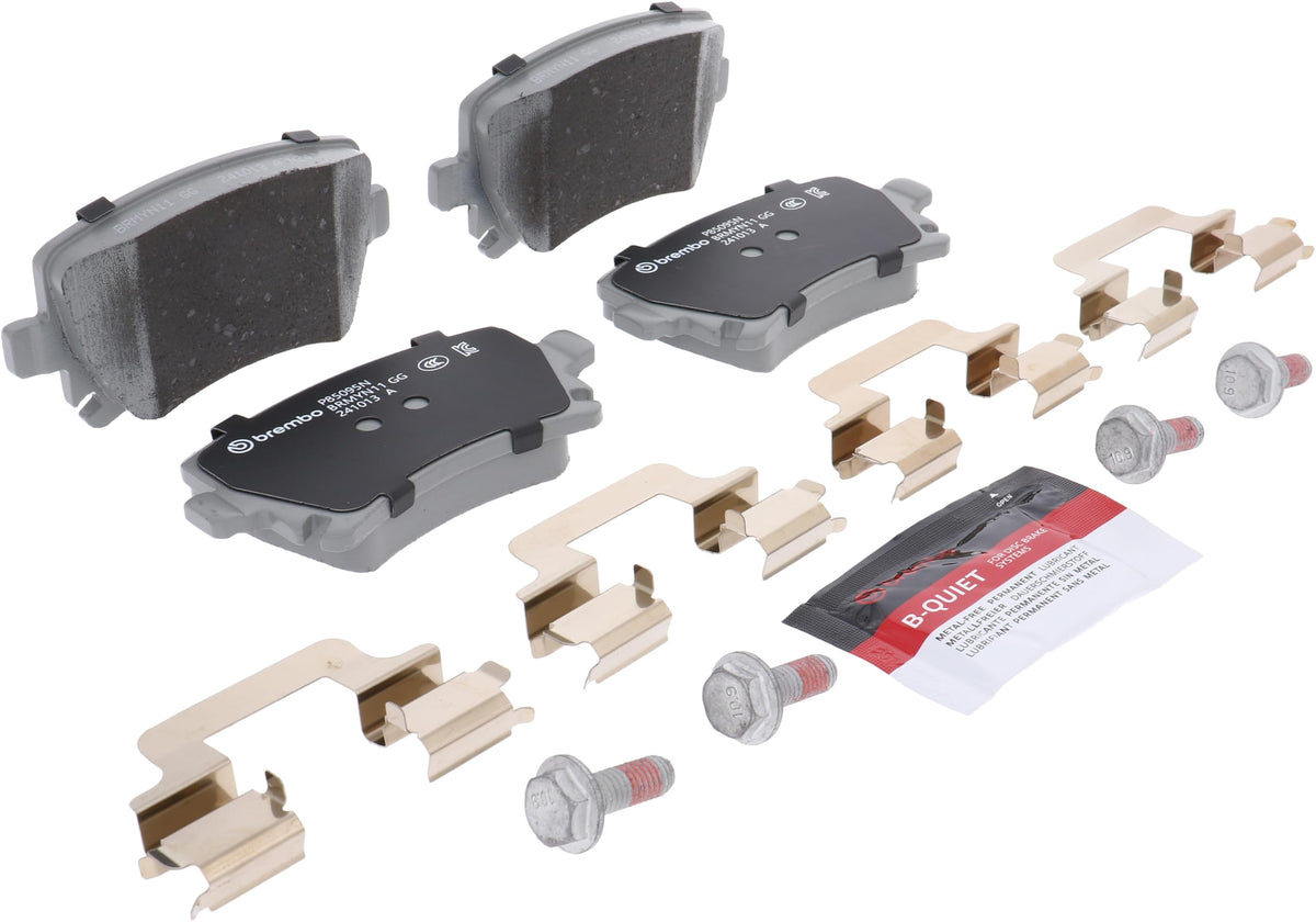 BREMBO P85095N Brembo P85095N Premium Ceramic Rear Disc Brake Pad Set AUDI/SEAT/SKODA/VW OE# 1K0698451B