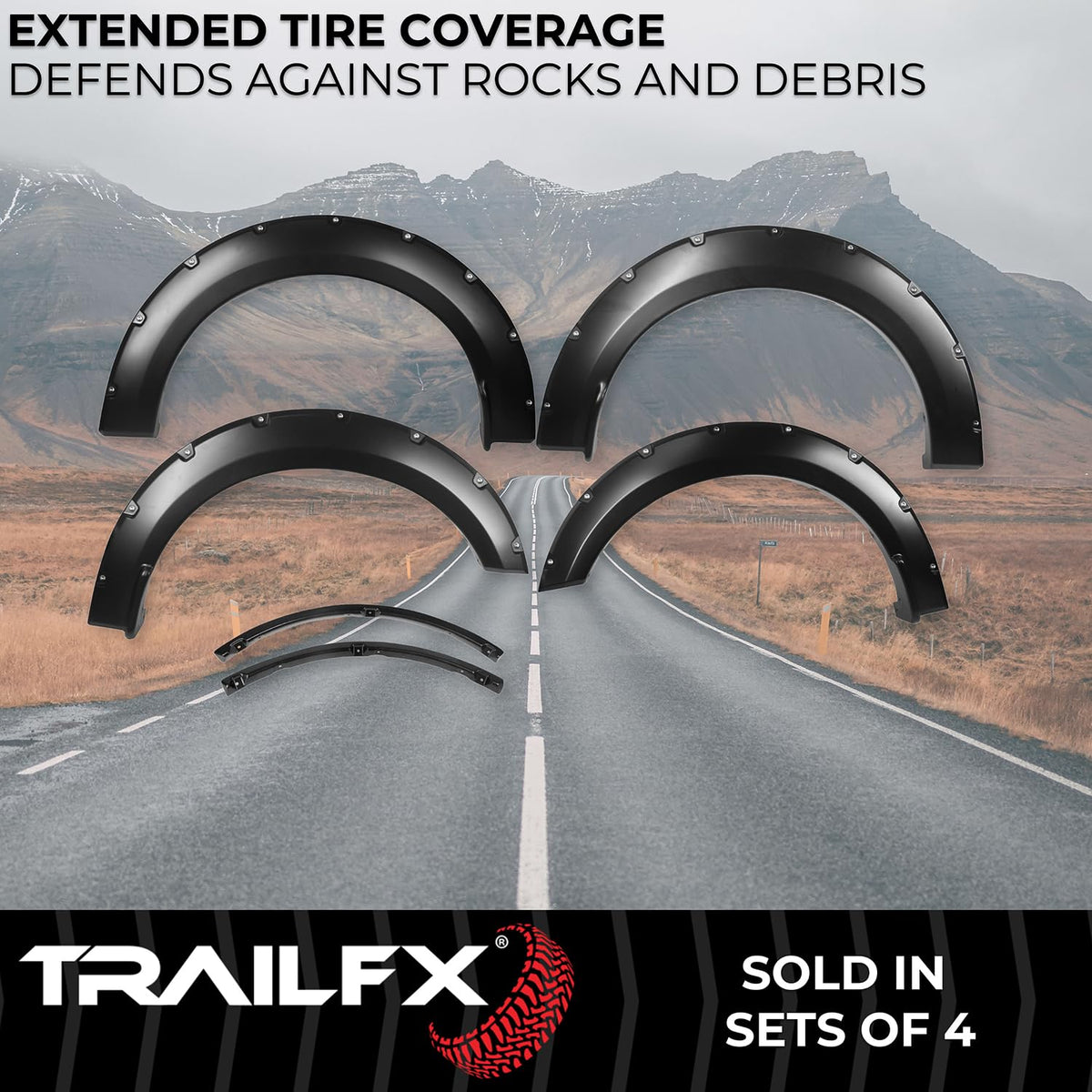 TRAILFX TFF3006S Trailfx TFF3006S POCKET STYLE FLARE SMOOTH SET OF 4